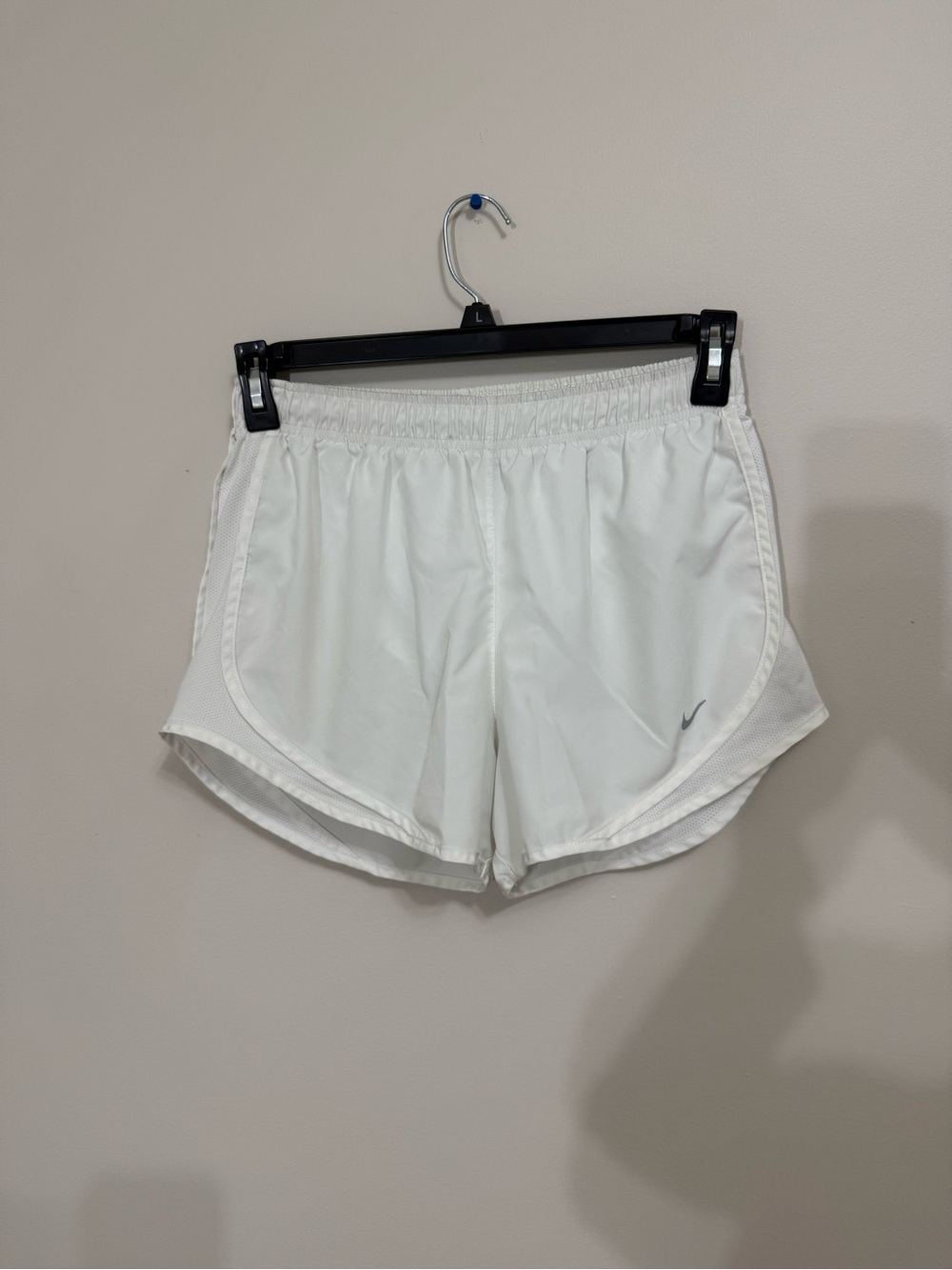 Nike Women’s Size Medium White Dri-FIT Running Shorts , great condition